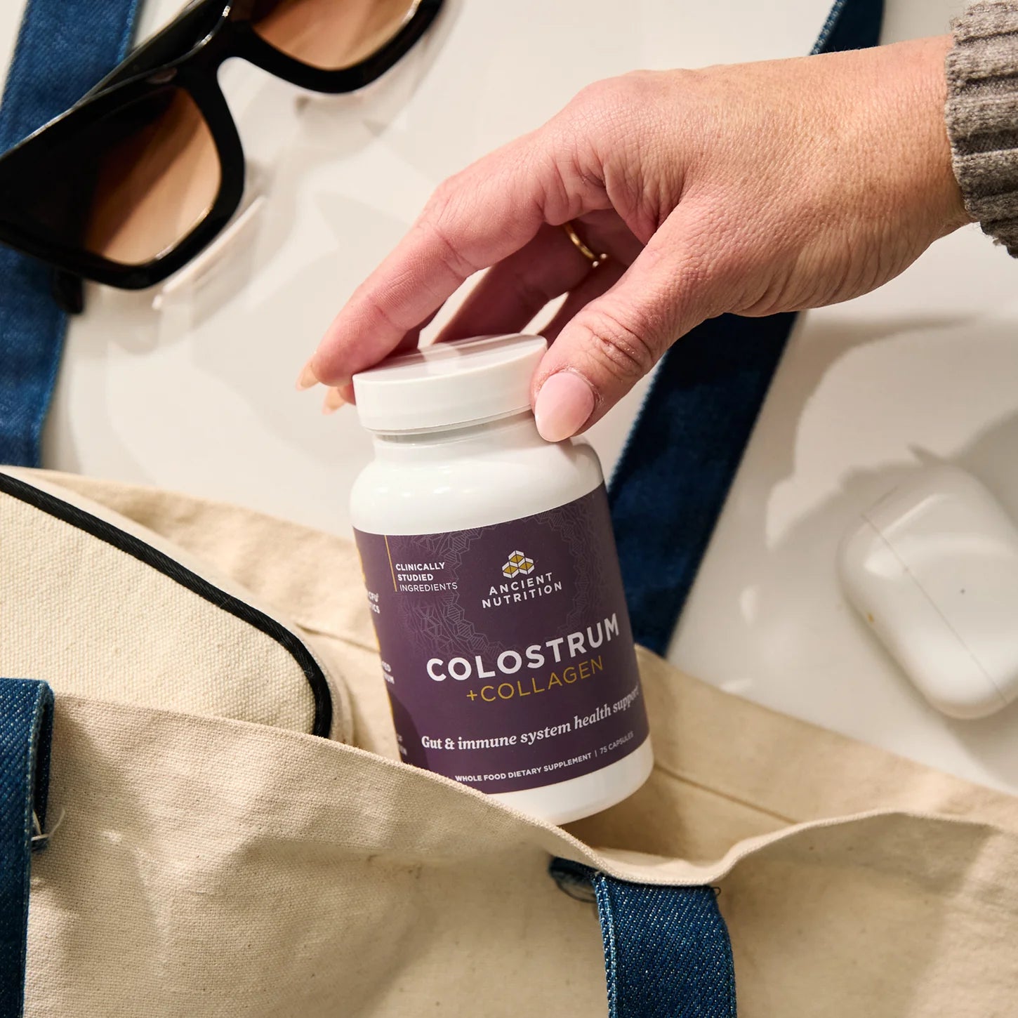 Ancient Nutrition® Colostrum + Collagen Capsules